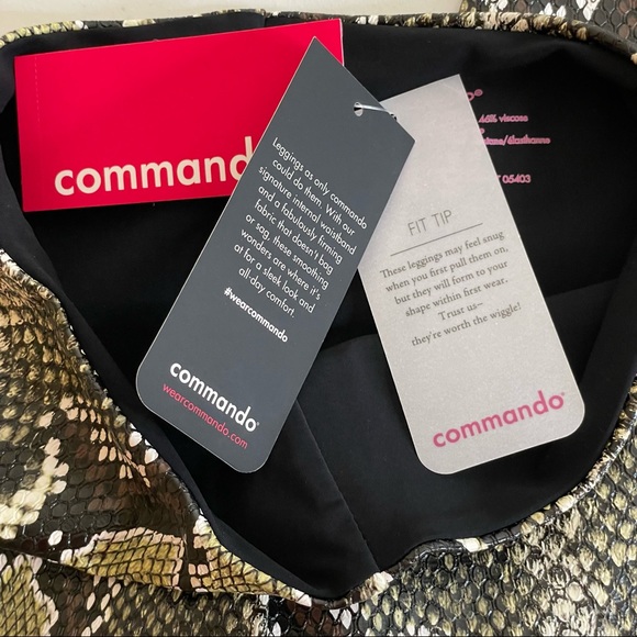 Commando NWT Faux Leather Leggings Olive Snake 12”Rise Sz.Sm - Picture 11 of 14